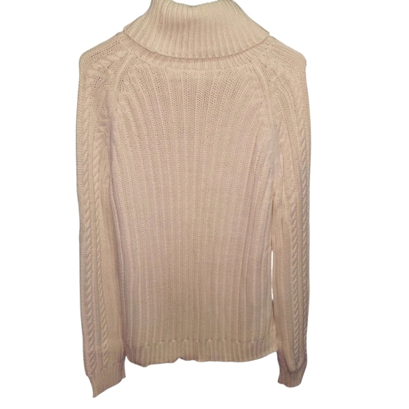 Isaac Mizrahi For Target Ivory Cable Knit Turtle Neck Sweater - Picture 2 of 3
